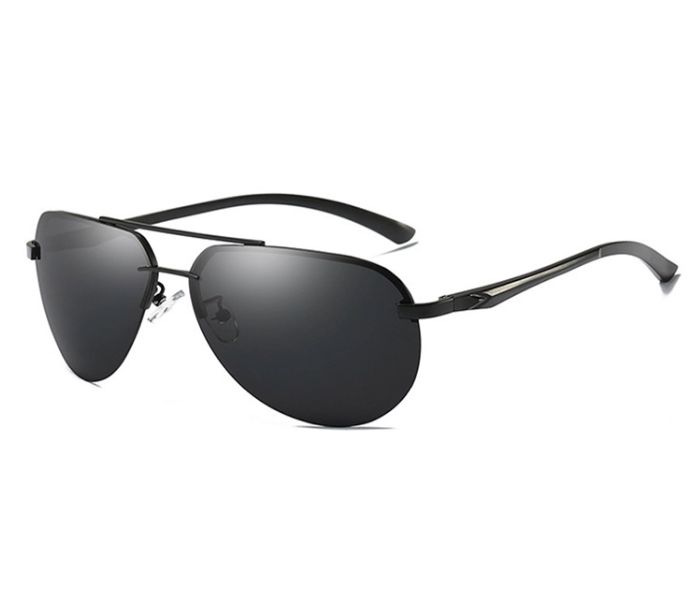 Polarized Aviator Sunglasses - Unisex - Black Lense Black Frame