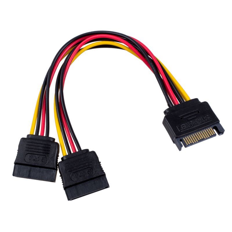 6" SATA Power Y Splitter Cable Adapter-Male to Female