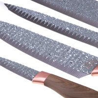 6 piece wood Condore grain handle Stainless steel kitchen knife set