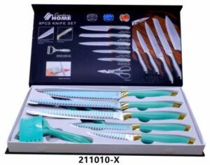 (7 Pcs) Stainless Steel Kitchen Knife Non Stick Set