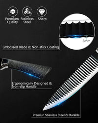 (7 Pcs) Stainless Steel Kitchen Knife Non Stick Set