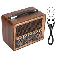 RAISENG R-2055BT Portable Radio FM AM SW Stereo Kitchen Retro Radio, Multi Power Supply, Strong Function Audio Bluetooth Radio, Supports TF Card, USB Disk, Speaker Play for Outdoor & Indoor