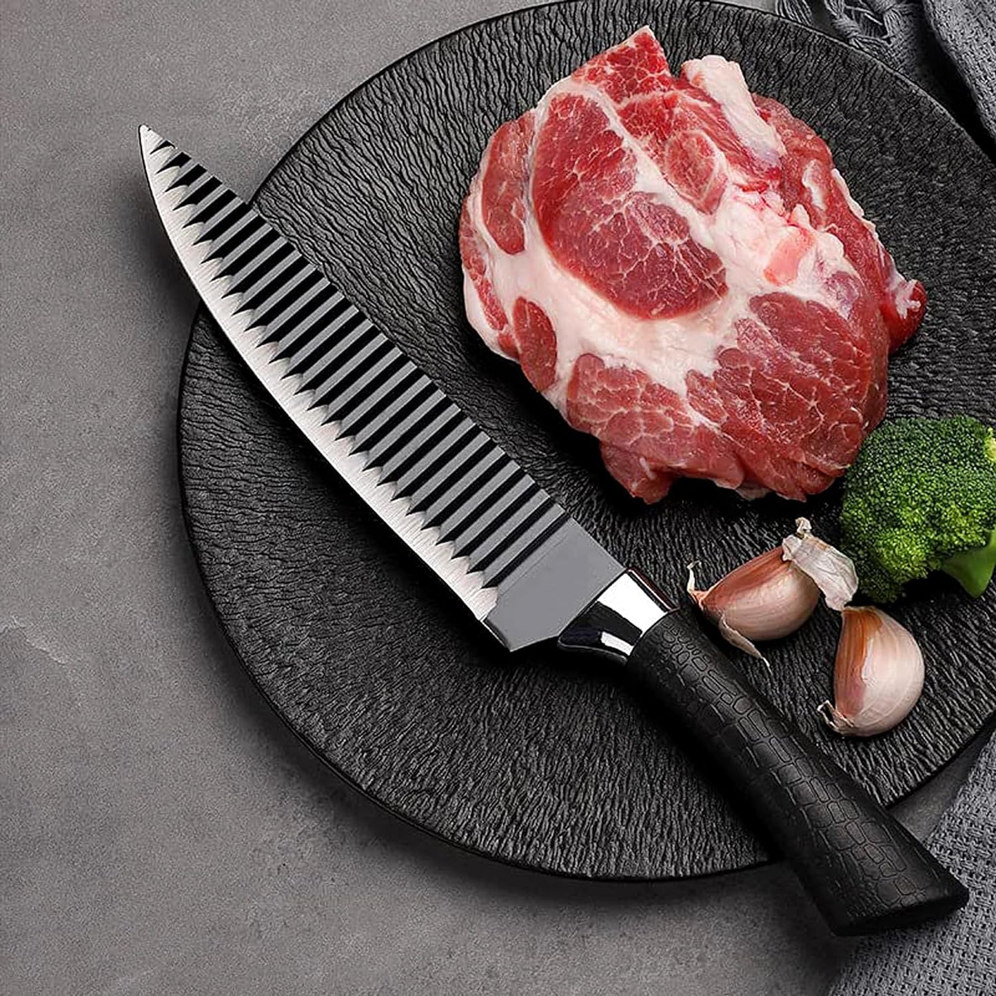 (7 Pcs) Stainless Steel Kitchen Knife Non Stick Set