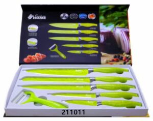 (7 Pcs) Stainless Steel Kitchen Knife Non Stick Set