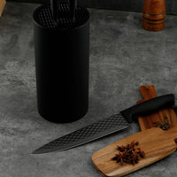 Knife Block Set with Advanced Sharpness & Durability, Black