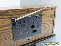 Antique Retro Wireless Radio Old Vintage FM SW3 Bands Radio Classic Rechargeable Wooden Case Radio with BT/TF/USB Music Player
