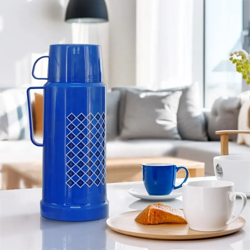 1.8L Tea Glass Liner Insulated Termos Flask Vacuum Plastic Water Thermos Bottle