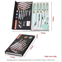 Condore stainless steel royal swiss master line 8pcs non-stick kitchen knife set with gift box