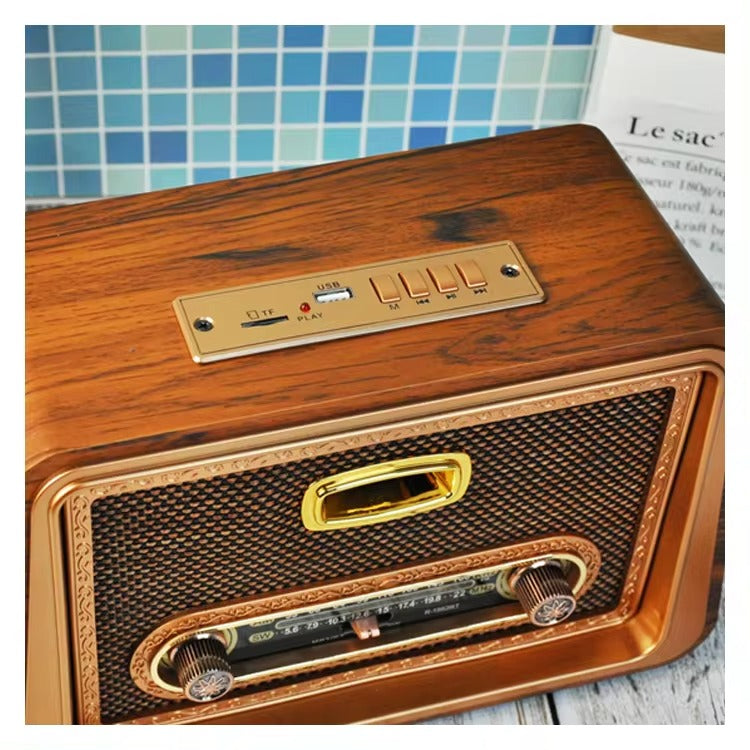 R-1952BT Rs Classic Vintage Retro Wireless Stereo 3 Band Am Sw Fm Radio With Aux-In