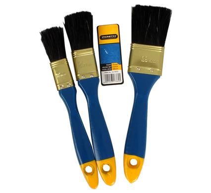 Bulk Pack 4 x Wooden Paint Brush Set of 3 Piece 19 + 25 + 38mm