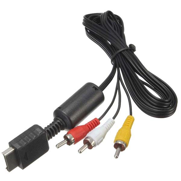 3-RCA AV Video & Audio Cable for Playstation 2 & 3