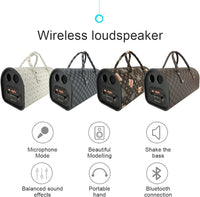 Rechargeable Handbag Wireless Bluetooth Speaker LED Karaoke Speaker - White