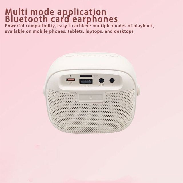 Portable Audio Wireless Bluetooth Karaoke Speaker & Microphone Set - Beige