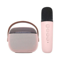 Portable Audio Wireless Bluetooth Karaoke Speaker & Microphone Set - Pink
