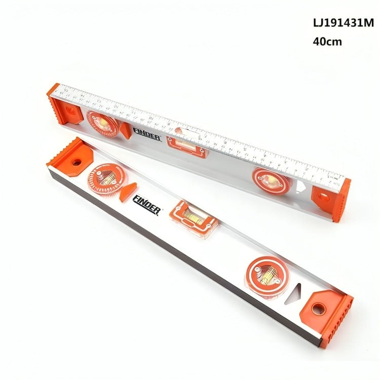 Finder 50cm - 500mm Metallic Spirit Level - Sliver & Orange