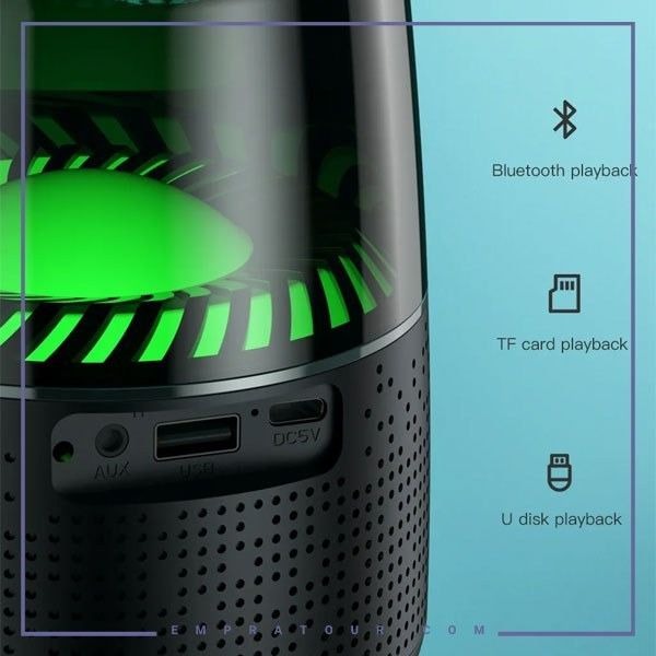 Kimiso KMS-168 Portable Wireless Speaker with TF Card Functionality - Black