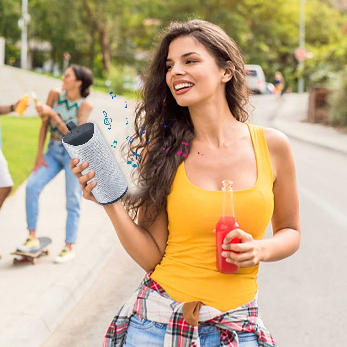 Harwa Portable Wireless Speaker with TF Card Functionality - Camouflage