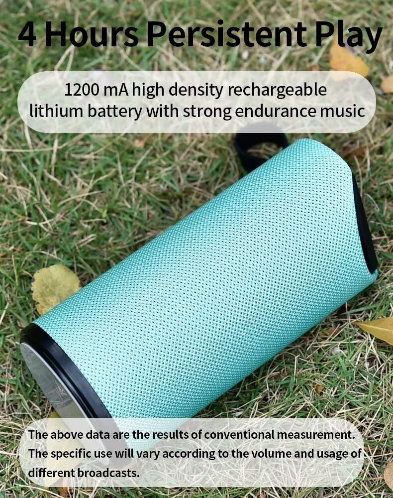 Harwa Portable Wireless Speaker with TF Card Functionality - Turquoise