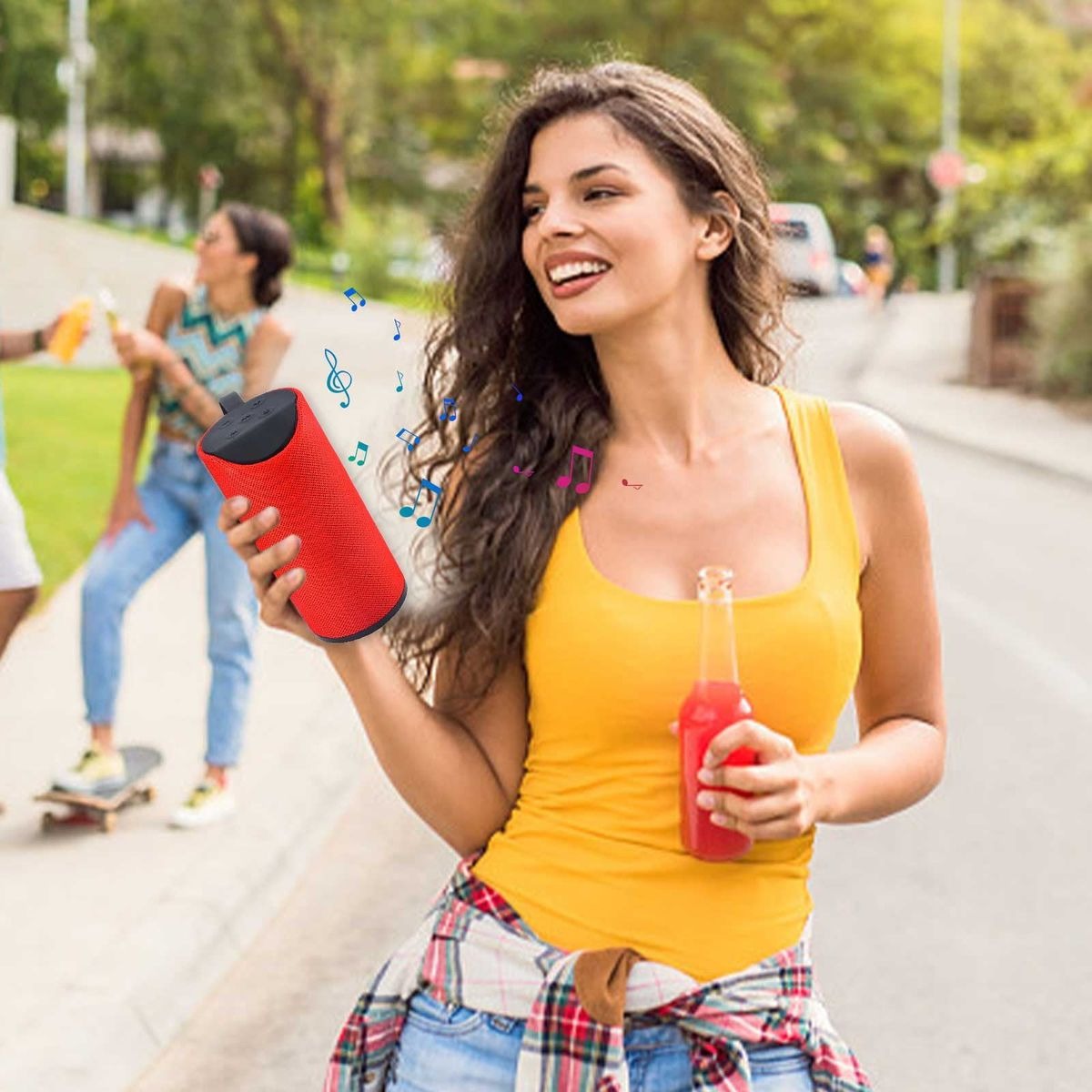 Harwa Portable Wireless Speaker with TF Card Functionality - Turquoise