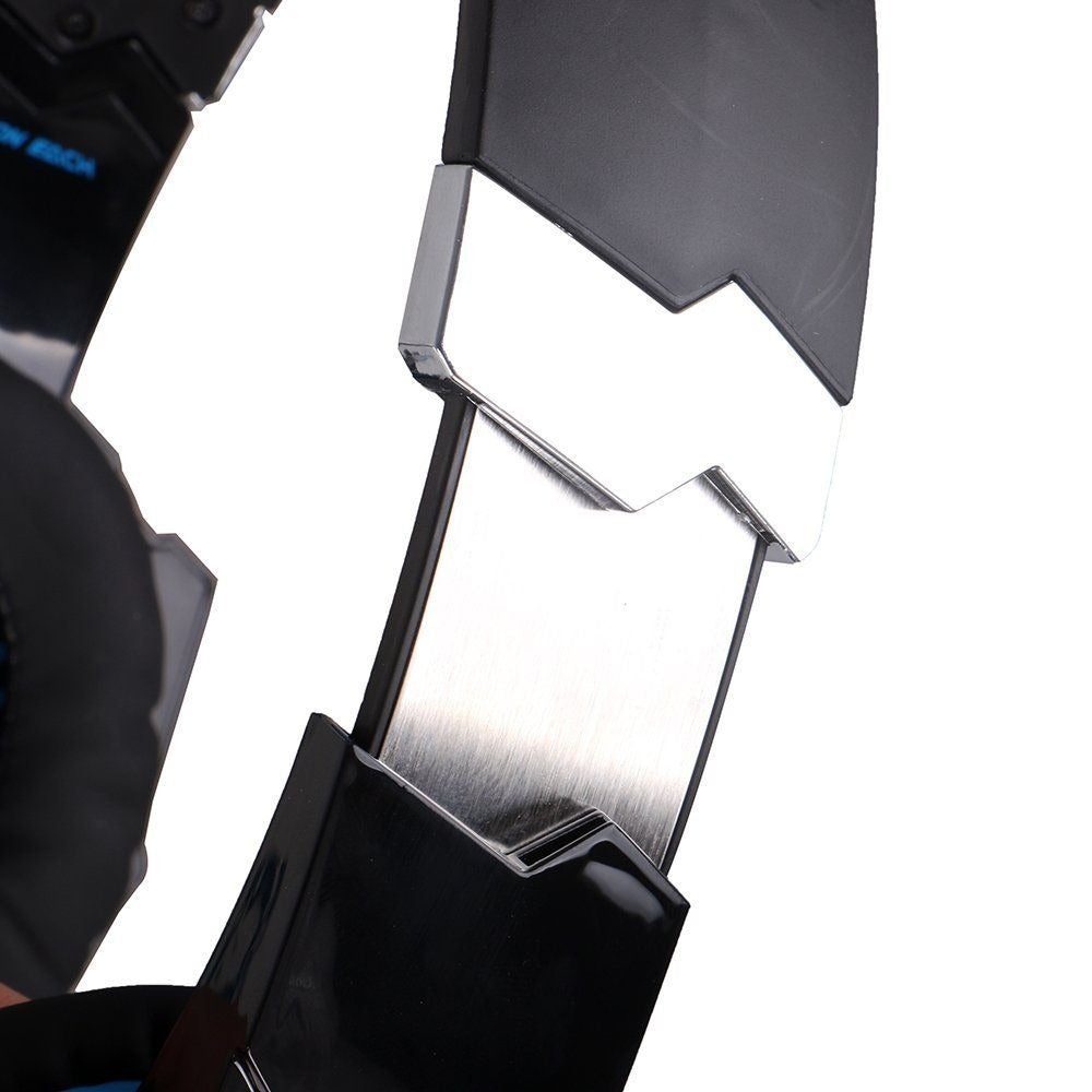 Kotion G9000 Gaming Headphones with Mic + Audio/Mic Splitter Cable - Blue