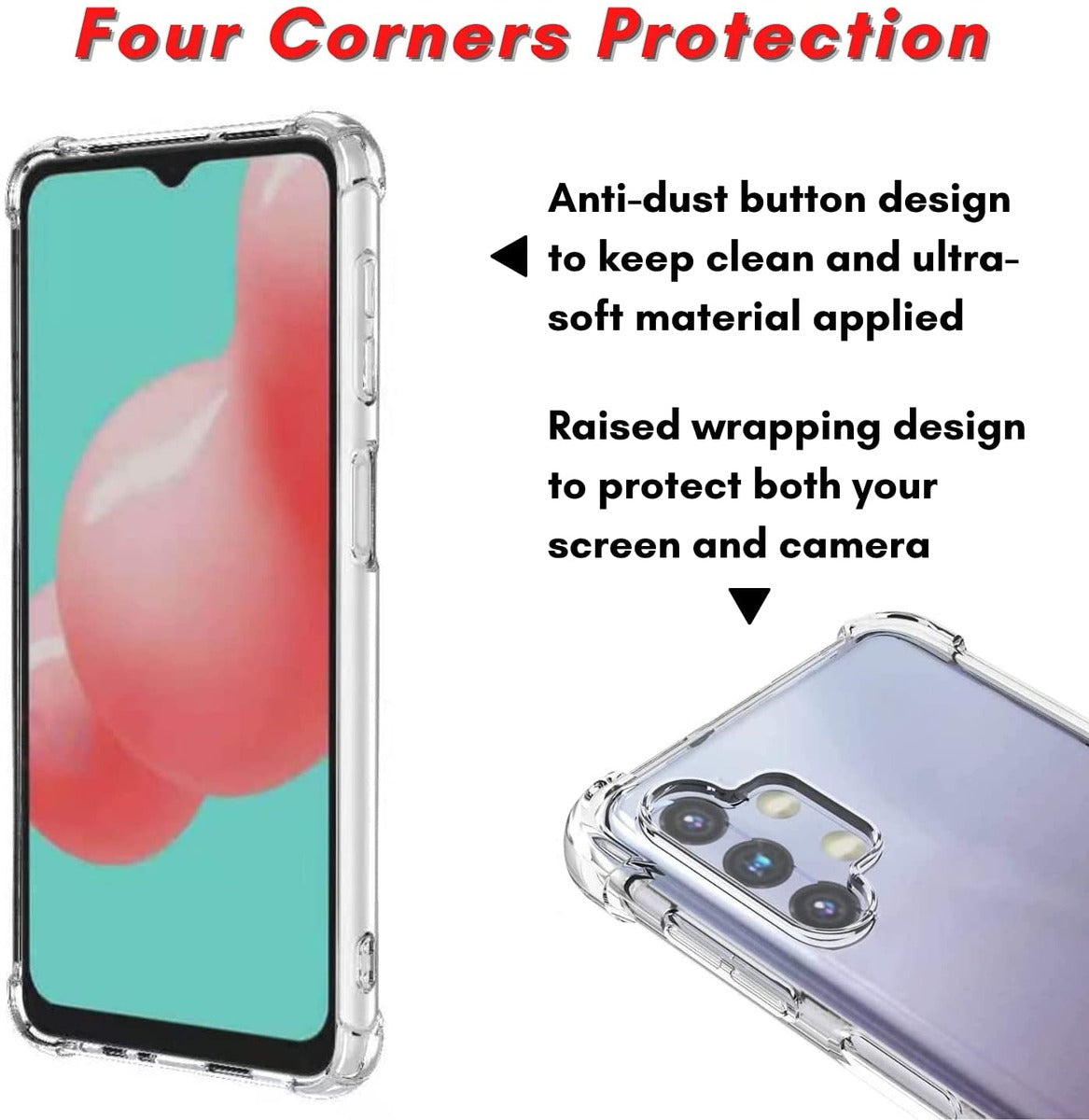 Clear Shockproof Protective Case for Samsung A32 5G - Anti-Burst Cover