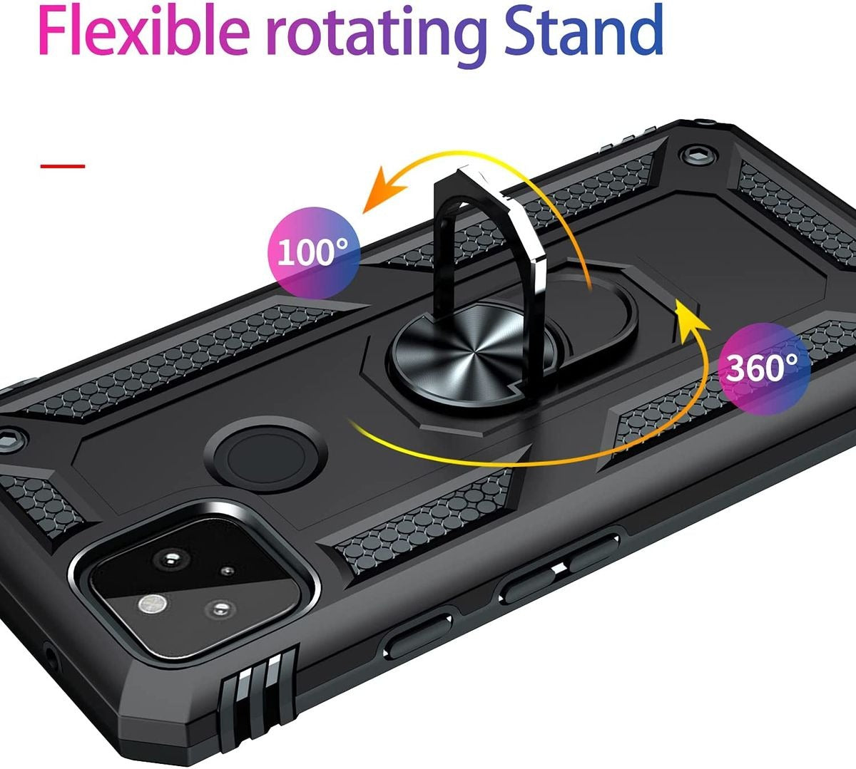 TUFF-LUV Rugged Armour Case & Stand Samsung Galaxy A22 (5G) - Black