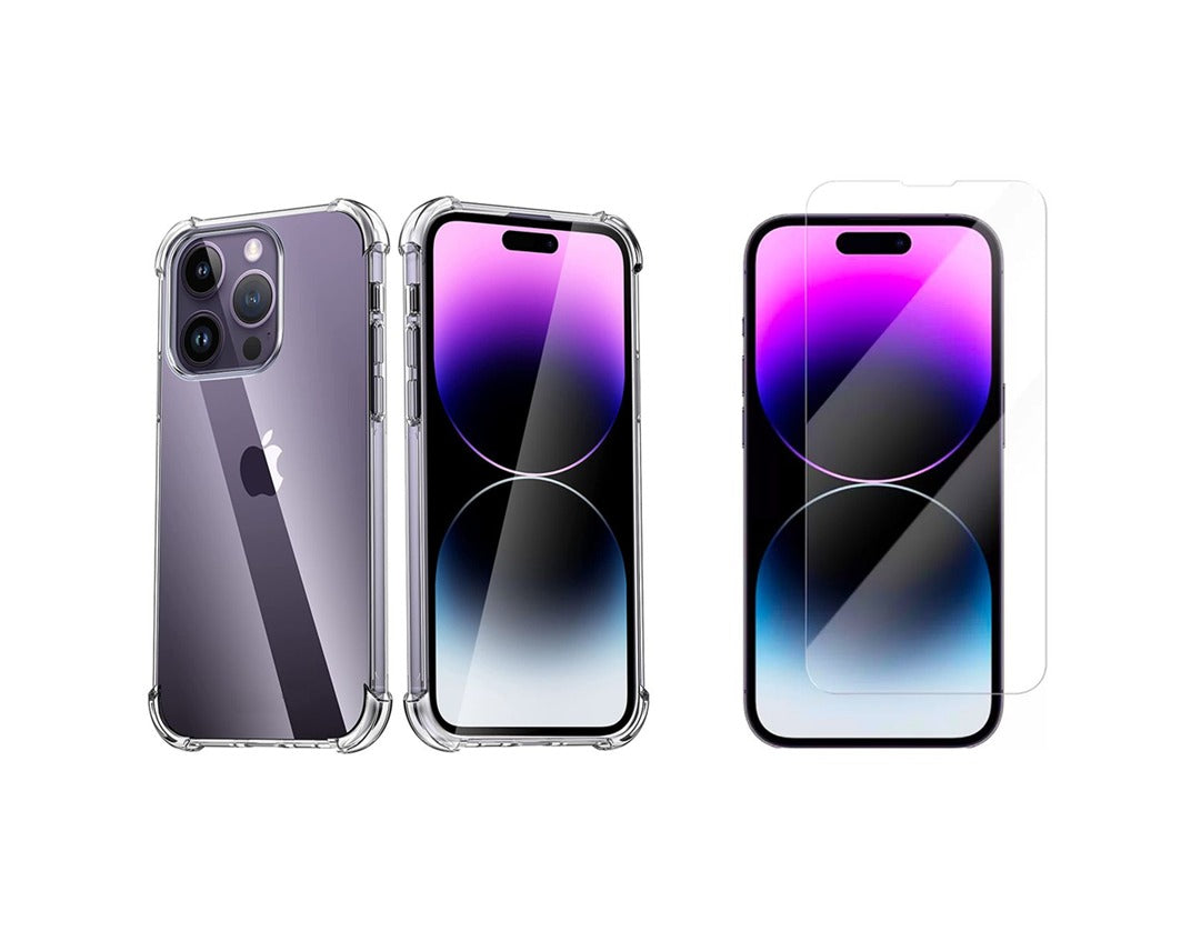 Bumper Cover & Tempered Glass Screen Protector for iPhone 14 Pro Max (6.7")