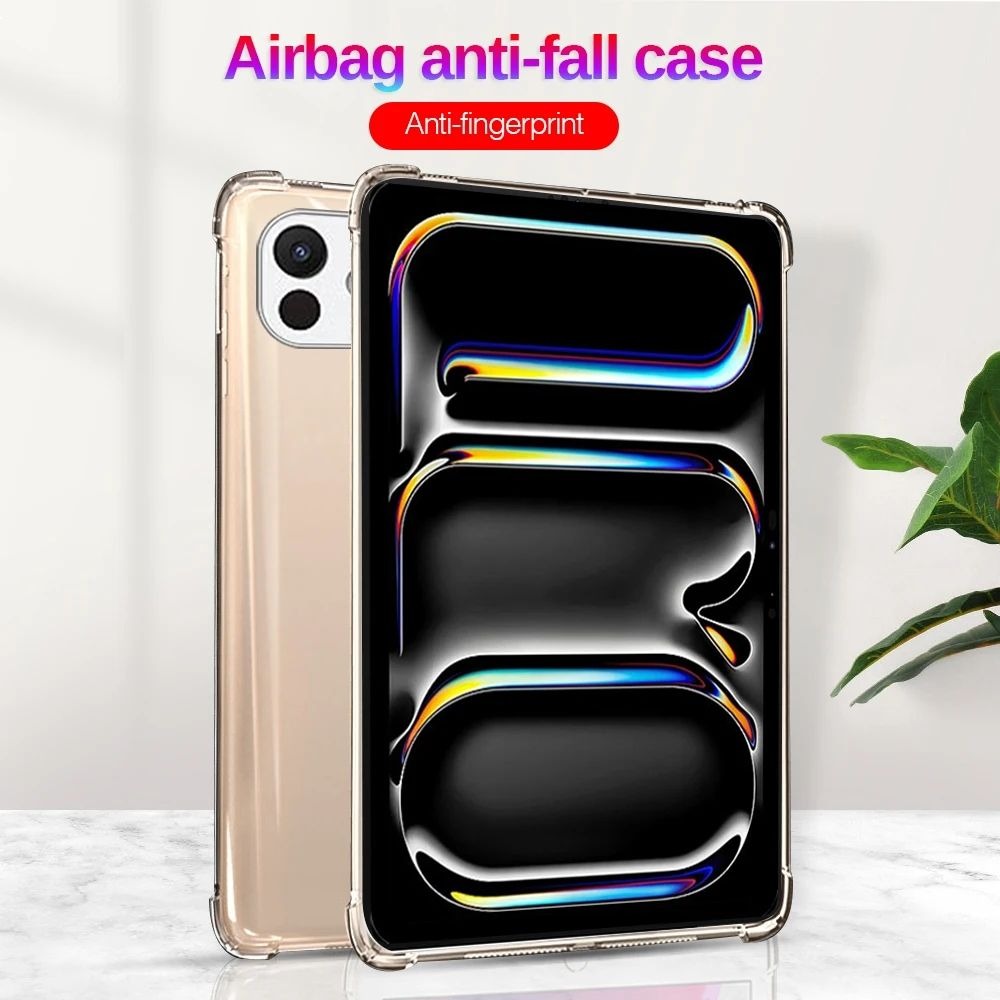Tablet Case for iPad Pro 11 inch 2024, Soft TPU Clear Shockproof Cover