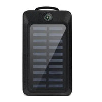 Solar USB Power Bank with compass & LED light