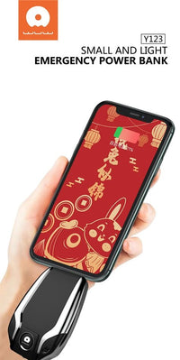 Power Bank - Y123 - for iPhone/Type C - 1500mAh - Black, Silver