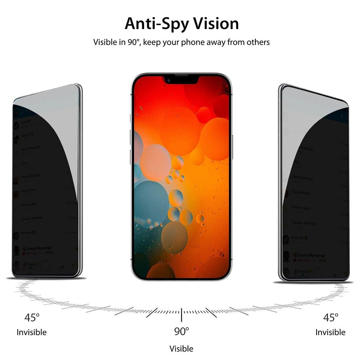 Privacy Glass Screen Protector for iPhone 13 Pro Max