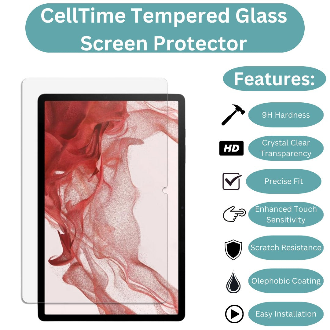 CellTime Tempered Glass Screen Guard for Galaxy Tab S9 (11")