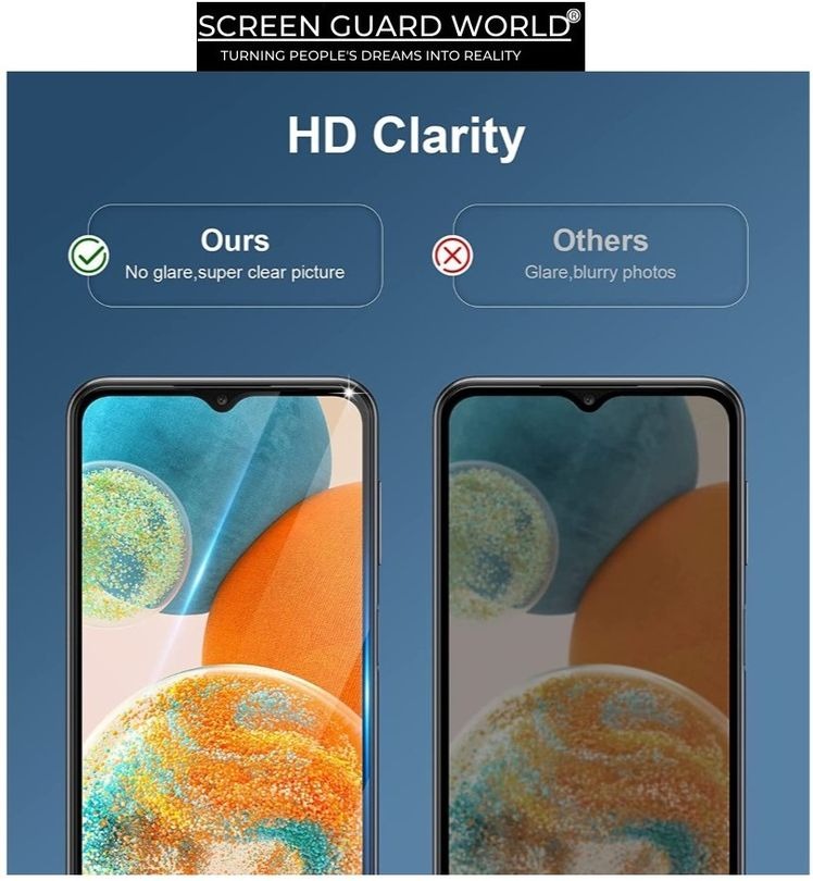 Shockproof Clear Case Pouch and 9D Tempered Glass Protector for Samsung A34