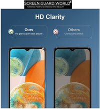 Shockproof Clear Case Pouch and 9D Tempered Glass Protector for Samsung A34