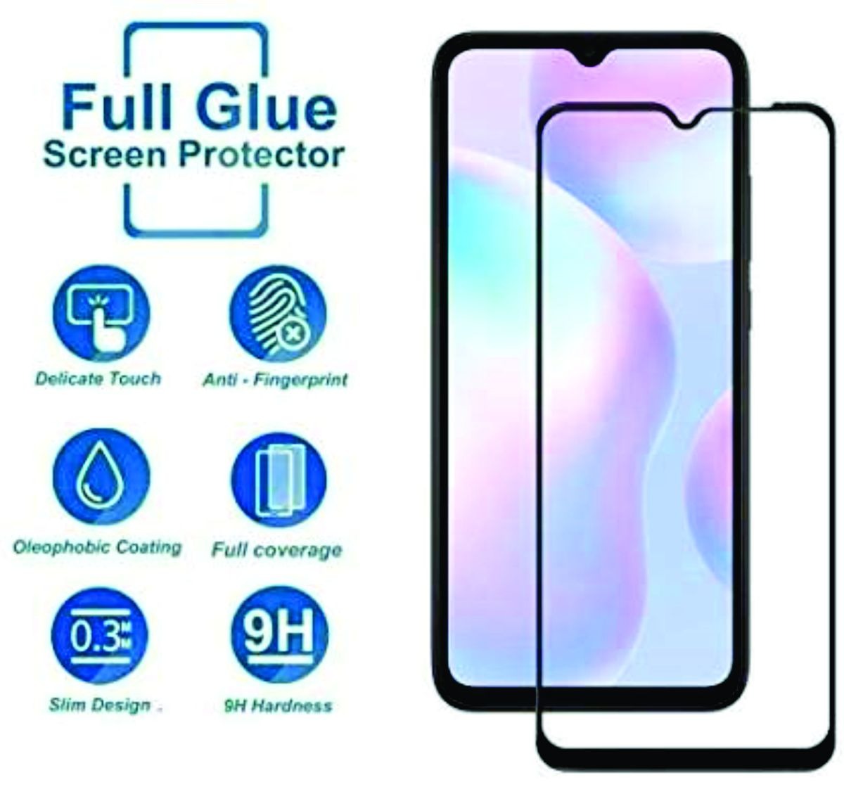 Vivo Y21 Screen Protector Guard 9D Tempered Glass