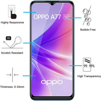 Tempered Glass Screen Protector For Oppo A77 5G (2022) (Pack of 2)