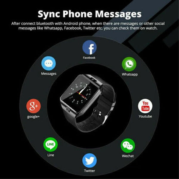 DZ09 Bluetooth Smart Watch With Camera - SILVER