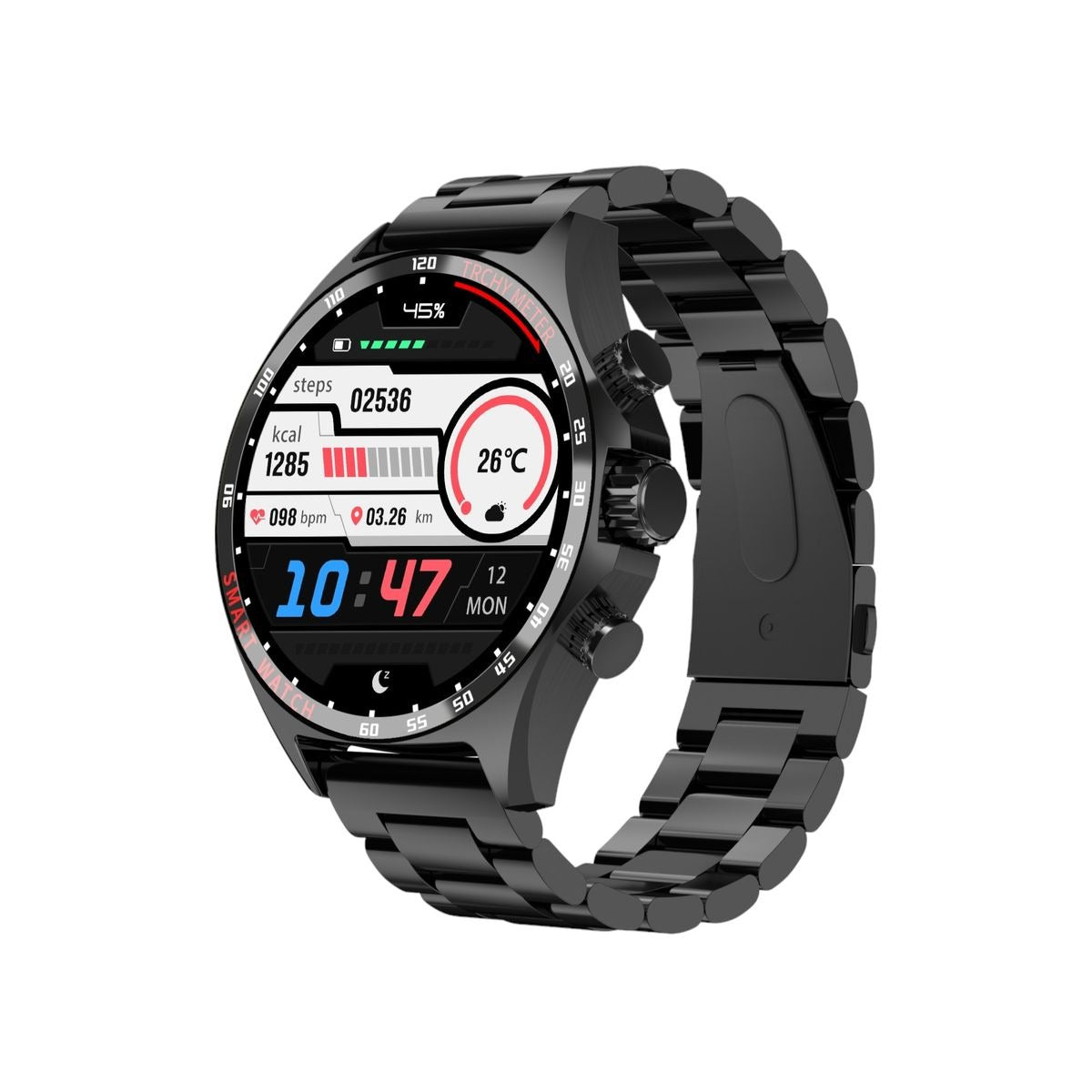 HZ6 - 1.58 Inch Full Screen Business + Sport Smart Watch - 3 X Straps