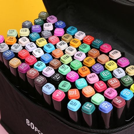 80 Pieces Of Double Head Alcohol Oil Color Art Marker Set