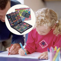 150 Piece Kids Art Set Crayon Oil Pastel Painting Drawing Case Kit