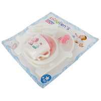 Elephant Design 6 Piece Cartoon Baby Feeding Tableware Set