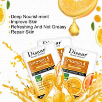 Disaar Vitamin C Hyaluronic Acid Face Mask 10 Pieces