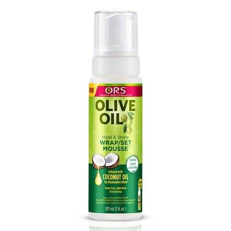 New ORS Olive Oil Hold & Shine Wrap/Set Mousse For Wigs, Braids & CurlybHair