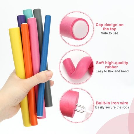 Foam Bendy Hair Curlers Combo - 30 Pieces