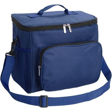 12 Can Insulated Picnic Cooler Bag & Lunch Bag - Blue