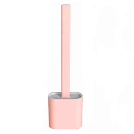 Wall Mountable Silicon Bristles Toilet Brush and Holder