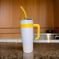 Vacuum Metal stainless Steel Travel Mug 1.2 Litre Insulated Handle Tumbler