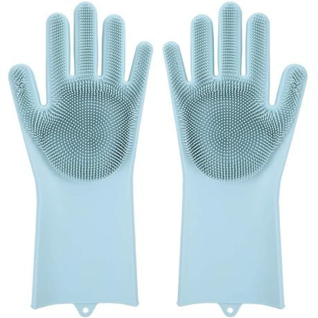 Magic Silicone Dish Scrubber Glove Dishwashing Gloves