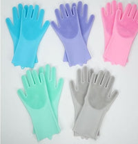 Magic Silicone Dish Scrubber Glove Dishwashing Gloves