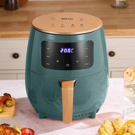 Silver Crest XL Digital Air Fryer Including a Nesting Tongs Set